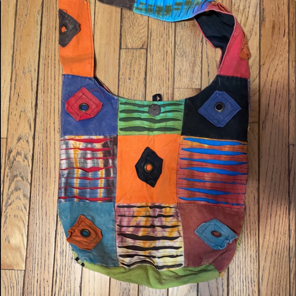 Boho Hippie Bohemian Sling Crossbody Hobo Bag NWOT